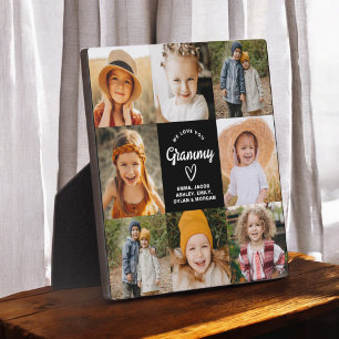 Grammy wir Liebe Sie Herz Moderne FotoCollage Fotoplatte