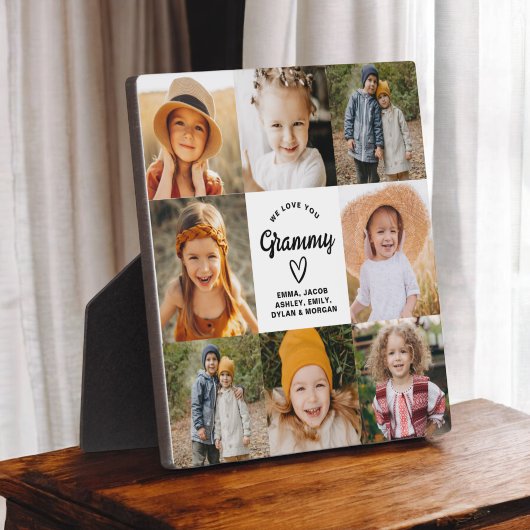 Grammy wir Liebe Sie hören moderne Fotocollage Fotoplatte