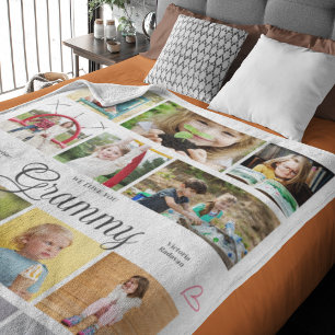 Grammy Wir Liebe Sie Personalisiert Herzen Fleecedecke