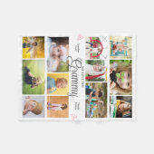 Grammy Wir Liebe Sie Personalisiert Herzen Fleecedecke (Vorderseite (Horizontal))