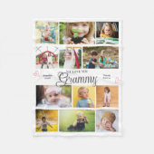 Grammy Wir Liebe Sie Personalisiert Herzen Fleecedecke (Vorderseite)