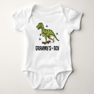 Grammys Boy Grandson Dinosaur Baby Strampler