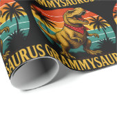 Grammysaurus T Rex Dinosaur Grammy Mütter Tag Geschenkpapier (Rolleneckpunkt)