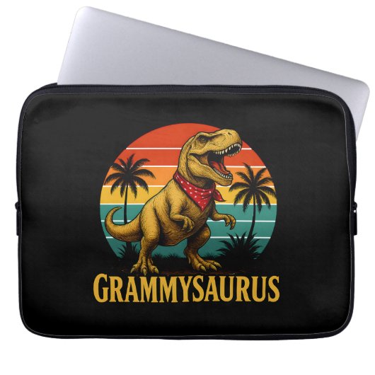 Grammysaurus T Rex Dinosaur Grammy Mütter Tag Laptopschutzhülle (Vorderseite)