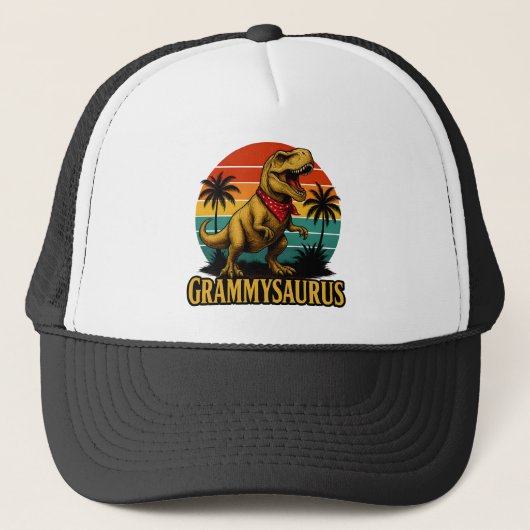 Grammysaurus T Rex Dinosaur Grammy Mütter Tag Truckerkappe (Vorderseite)
