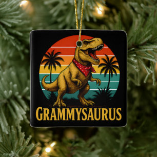 Grammysaurus T Rex Dinosaur Grammy Muttertag Keramikornament