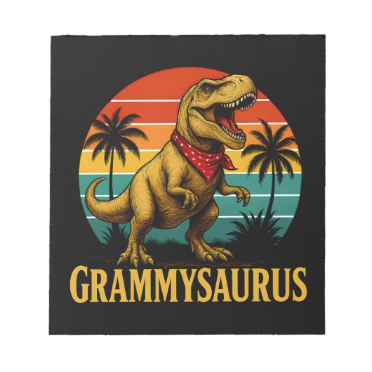 Grammysaurus T Rex Dinosaur Grammy Muttertag Notizblock (Vorderseite)