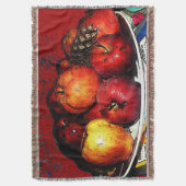 Gramnals Haufen roter Äpfel - schwarze Kleider Decke (Vorderseite Vertikal)