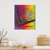 Gramophon auf dem Retro-Druckposter Poster (Küche)