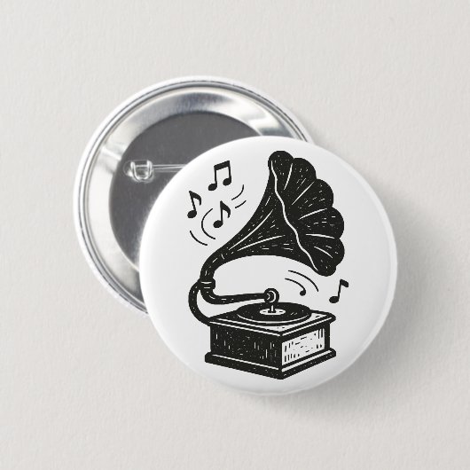 Gramophon Button (Vorne & Hinten)