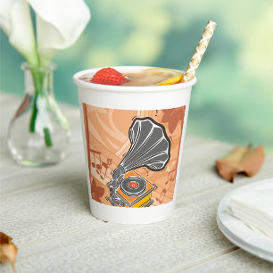 Gramophon Pappbecher