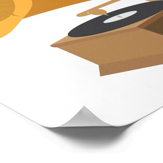 Gramophon Poster (Ecke)