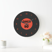 Gramophon Record Clock - Retro Disco Party Große Wanduhr (Zuhause)