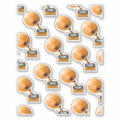 Gramophon Record Pattern. Aufkleber (Vorderseite)