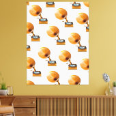 Gramophon Record Pattern. Leinwanddruck (Insitu (Wohnzimmer))