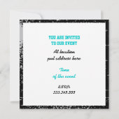 Gramophon-Retro-Einladung Einladung (Rückseite)