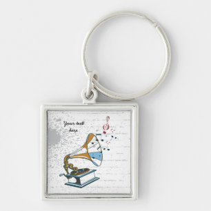 Gramophon-Retro-Schlüsselanhänger Schlüsselanhänger