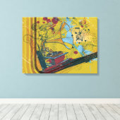 Gramophon Retrostatposter Leinwanddruck (Insitu (Holzboden))