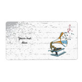 Gramophon-Retrotikett (Vorne)