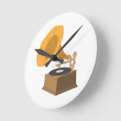 Gramophon Runde Wanduhr (Winkel)