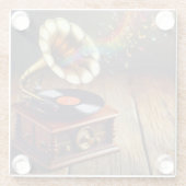 Gramophon-Untersetzer Glasuntersetzer (Rückseite)