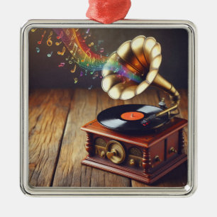 Gramophon Weihnachtsschmuck