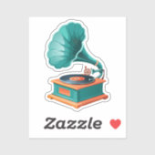 Gramophone Aufkleber (Blatt)
