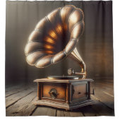 Gramophone Duschvorhang (Vorderseite)