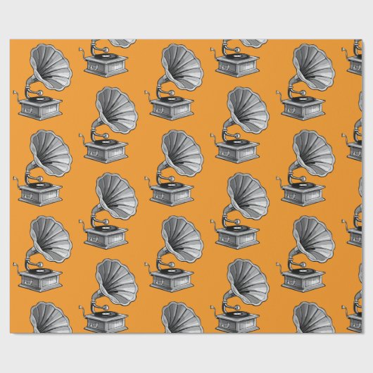 Gramophone Geschenkpapier (Flach)
