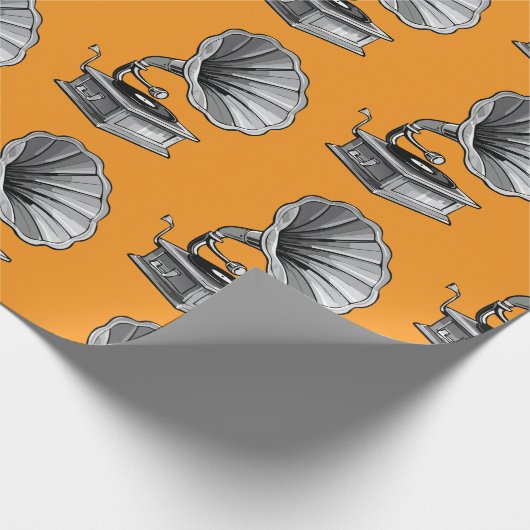 Gramophone Geschenkpapier (Ecke)