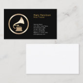 Gramophone Icon Music Producer Business Card Visitenkarte (Vorne/Hinten)
