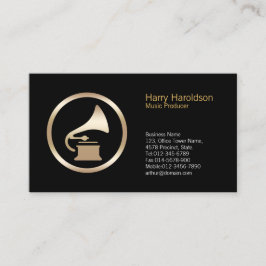 Gramophone Icon Music Producer Business Card Visitenkarte