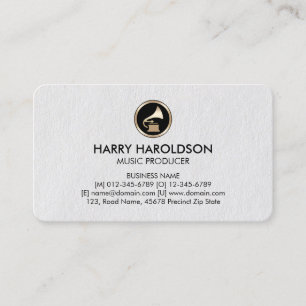 Gramophone Music Producer Premium Business Card Visitenkarte
