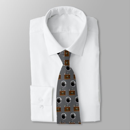 Gramophone Neck Tie Krawatte (Gebunden)