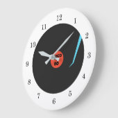 Gramophone Record Clock - Disco 80' Dance Große Wanduhr (Winkel)