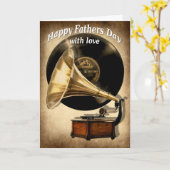 Gramophone Väter-Tageskarte Karte (Gelbe Blume)