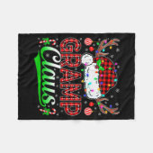 Gramp Claus Christmas Lights Matching Family Xmas  Fleecedecke (Vorderseite (Horizontal))