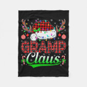 Gramp Claus Christmas Lights Matching Family Xmas  Fleecedecke (Vorderseite)