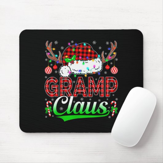 Gramp Claus Christmas Lights Matching Family Xmas  Mousepad (Mit Mouse)
