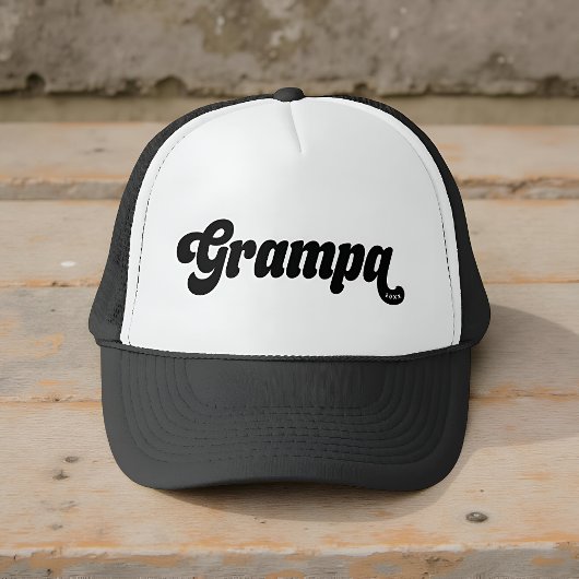 Grampa 20XX Retro Vibe Typography  Truckerkappe
