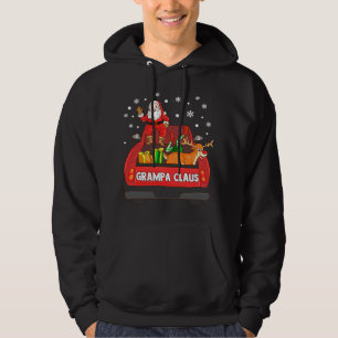 Grampa Claus Red Truck Santa Reindeer Elf Christma Hoodie