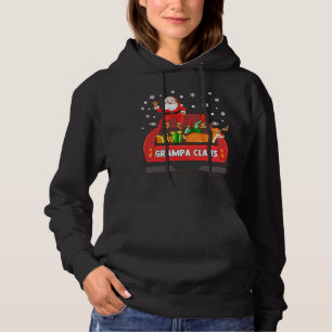 Grampa Claus Red Truck Santa Reindeer Elf Christma Hoodie