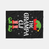Grampa Elf Xmas Familie Matching Elf Squad Christm Fleecedecke (Vorderseite (Horizontal))