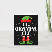 Grampa Elf Xmas Familie Matching Elf Squad Christm Karte (Vorderseite)