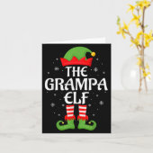 Grampa Elf Xmas Familie Matching Elf Squad Christm Karte (Gelbe Blume)