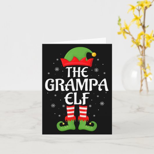 Grampa Elf Xmas Familie Matching Elf Squad Christm Karte (Gelbe Blume)