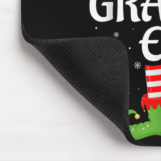 Grampa Elf Xmas Familie Matching Elf Squad Christm Mousepad (Ecke)