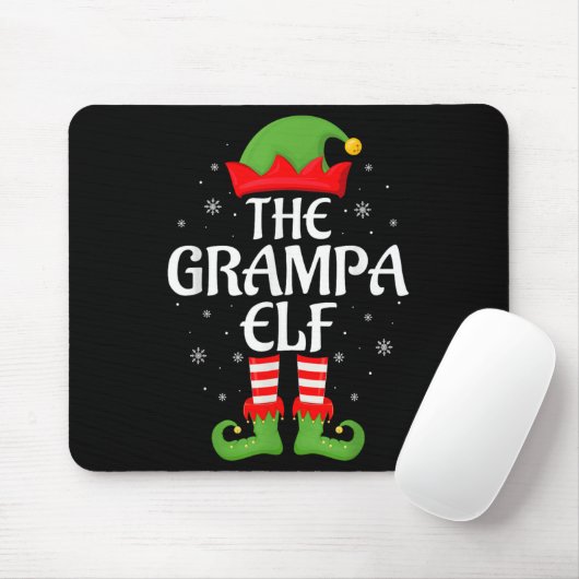 Grampa Elf Xmas Familie Matching Elf Squad Christm Mousepad (Mit Mouse)