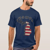 Grampa | Grunge Americana Michigan T-Shirt (Vorderseite)