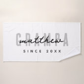 Grampa Moderne Elegante Einfache Vater's Day Badehandtuch (Badehandtuch)